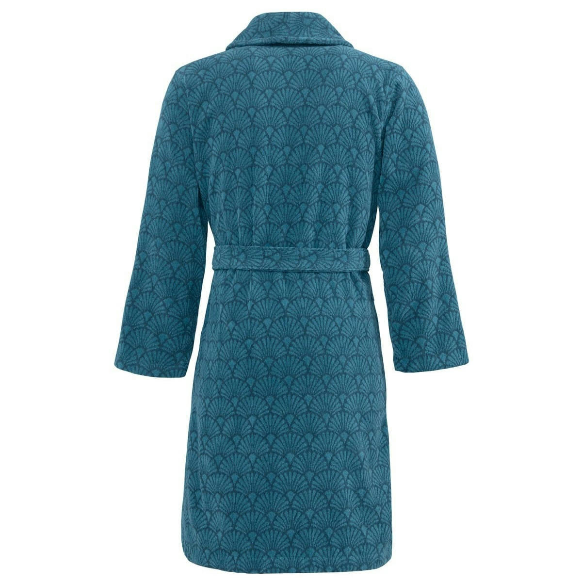 ALTA - Peignoir col chale velours milong  petrol XS