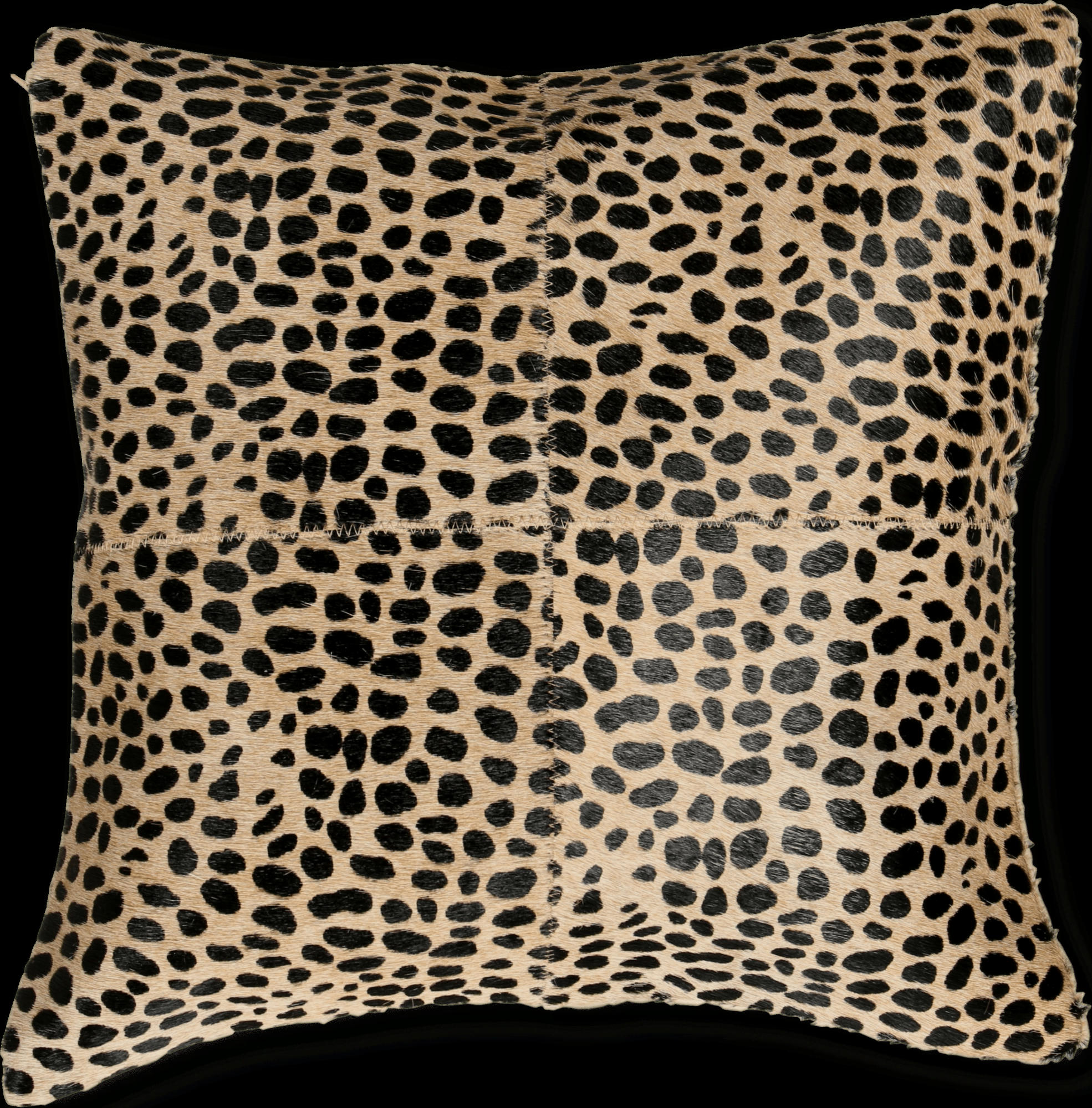 PATCHWORK - Coussin Cuir Jaune