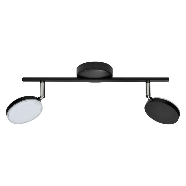 Lampa sufitowa CAPRI czarna LED 2x10W Ciepła biel 700lm Polux