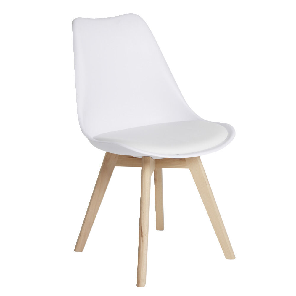 Chaise en bois Chloé blanche 57x49xH82cm