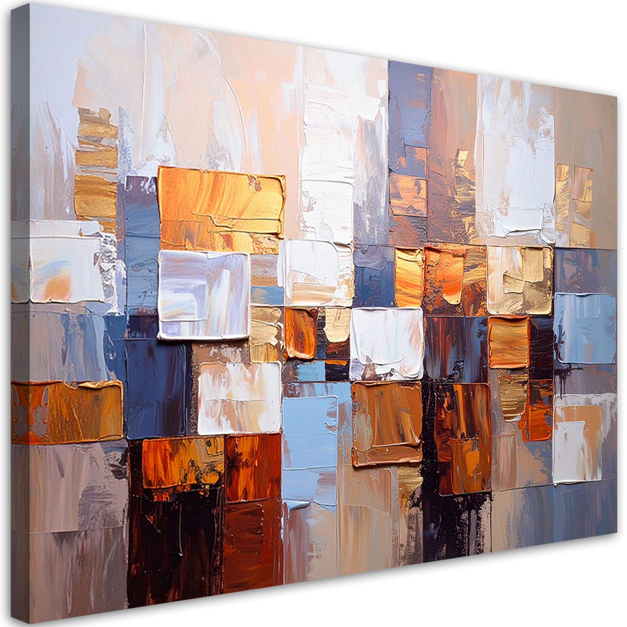 Feeby Obraz Abstrakcyjny malowany do salonu, Kolorowa imitacja farby 60x40
