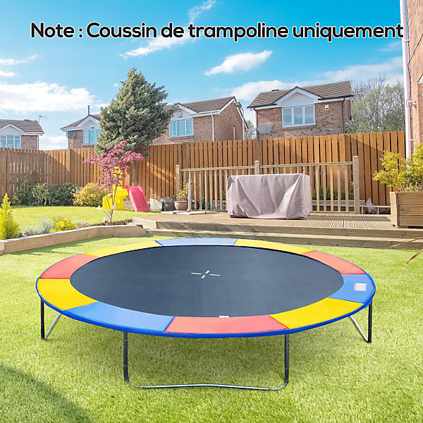 Couvre-ressort trampoline dia. 244 cm PVC PE haute densité rembourrage 15 mm multicolore