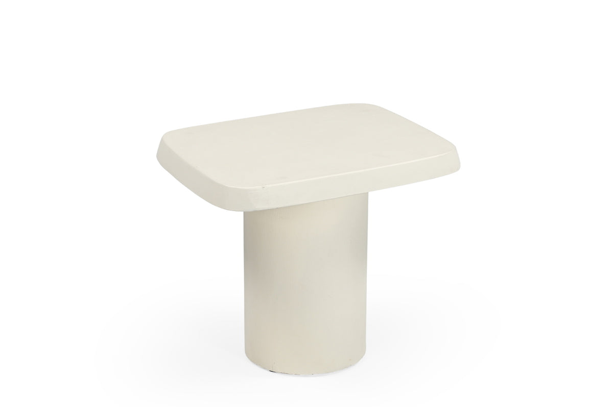 Giga Meubel Bijzettafel Carly - Beige - Beton/MDF - 53x45cm