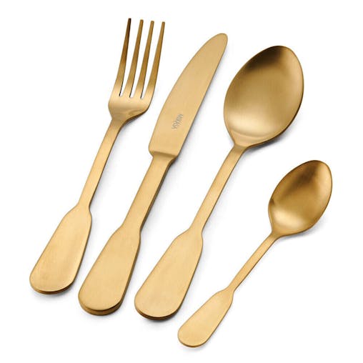 Mikasa Soho Gold 16 Piece Stainless Steel Cutlery Set 16pc