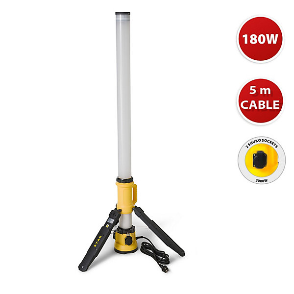 Lumière LED 180W, 21000 lumens, faisceau 360 degrés, sur trépied, avec cable 5 mètres