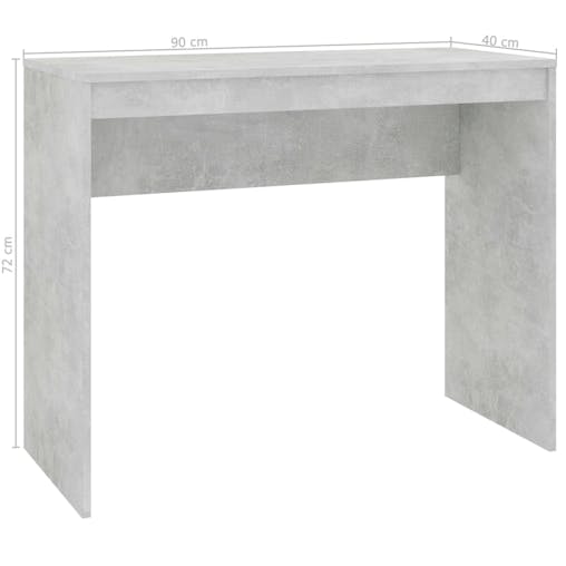 NNEVL Desk Concrete Grey 90x40x72 cm Chipboard