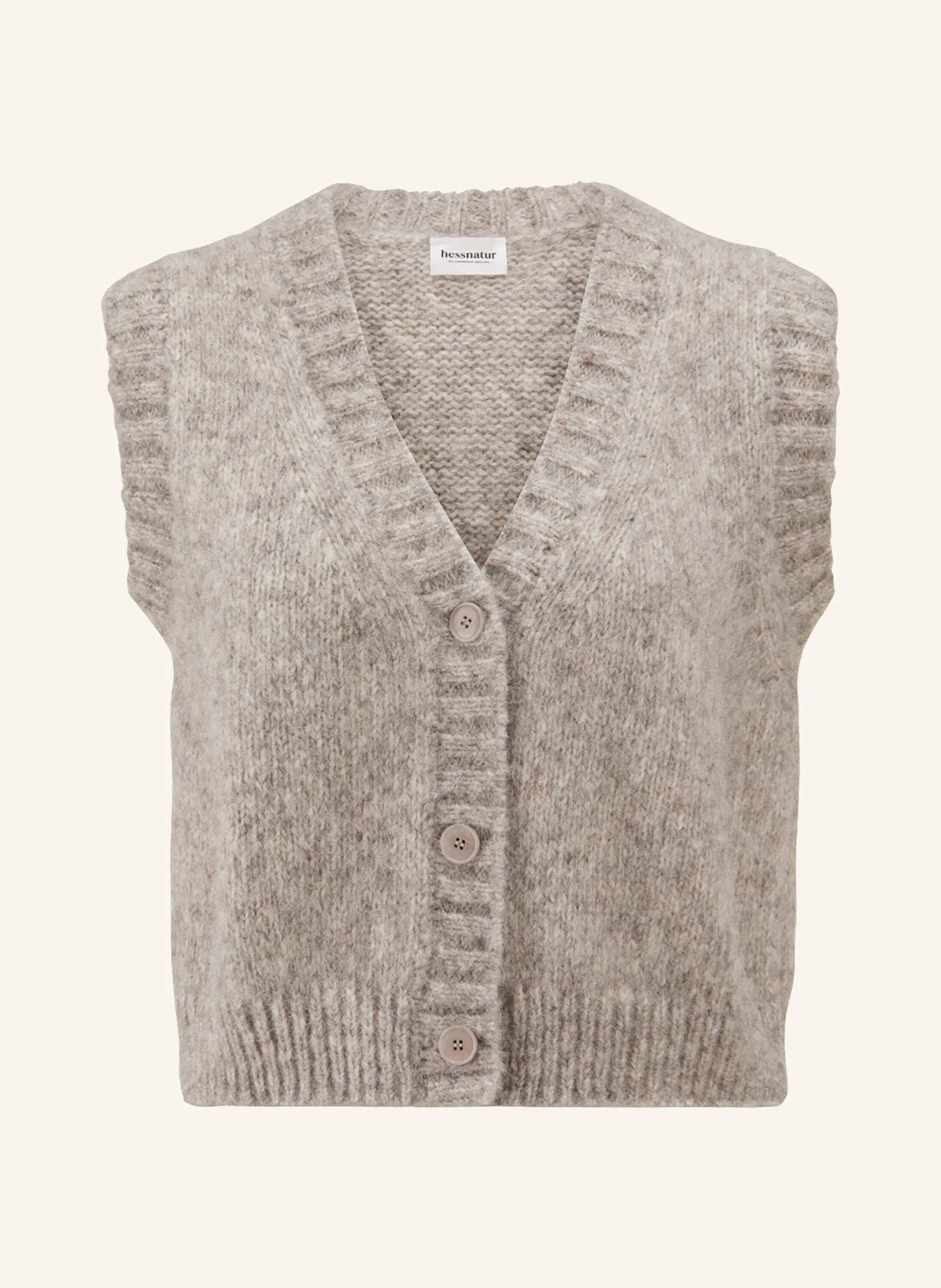 hessnatur hessnatur Strickweste Relaxed aus Alpaka und Bio-Baumwolle