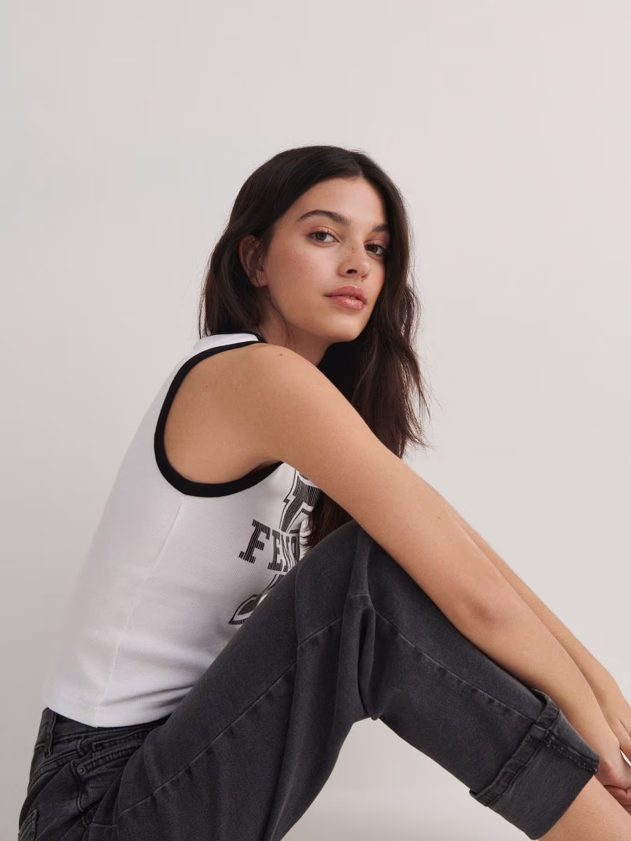 Top With Raised Print