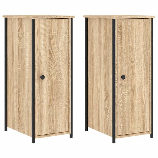 NNEVL Bedside Cabinets 2 pcs Sonoma Oak 32x42x80 cm Engineered Wood