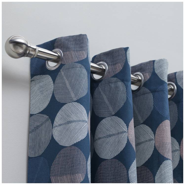 Habitat Skandi Spot Eyelet Curtains - Multi - 117x137cm