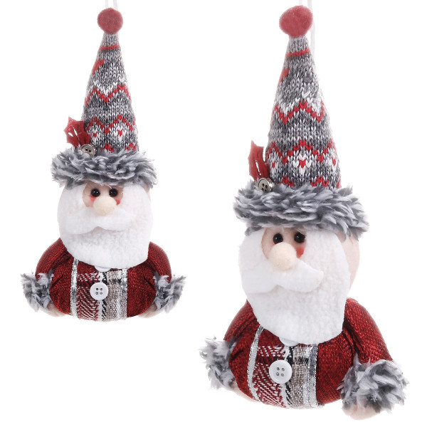 Mikołaj wiszący 19cm zawieszka krasnal świąteczny, gnom