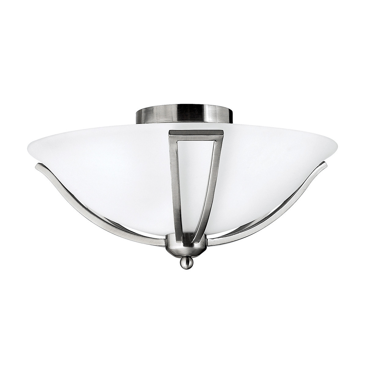 Plafonsrebrny okrągły 42,5cm Bolla 2xE27x60W IP20 Hinkley