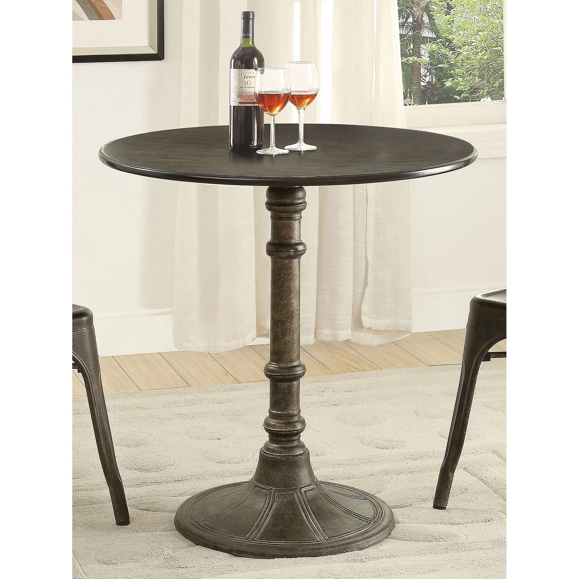 Oswego Round 30-inch Bistro Dining Table Bronze