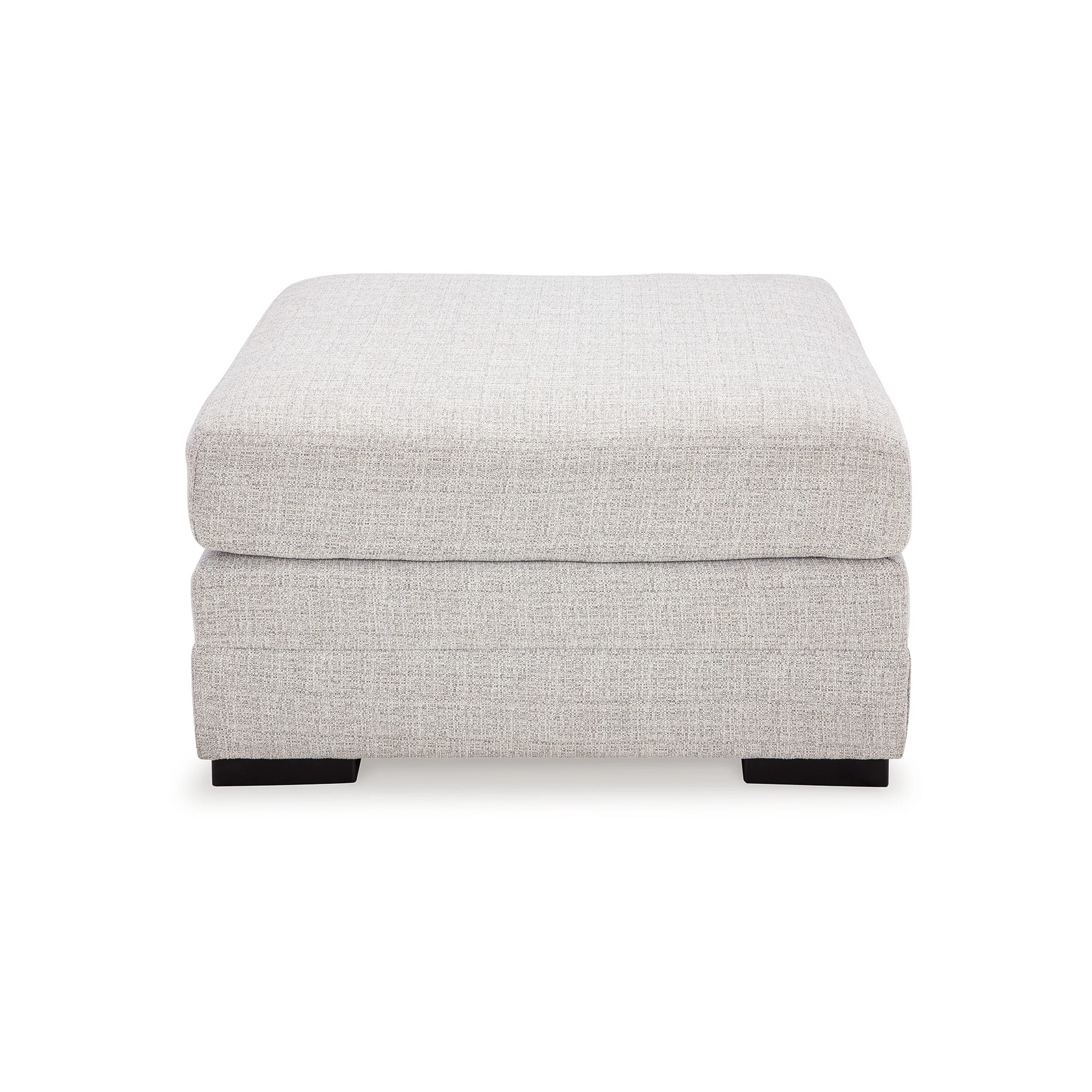Carly Oversized Accent Ottoman, Modern Stone Gray Nuvella 36 Inch