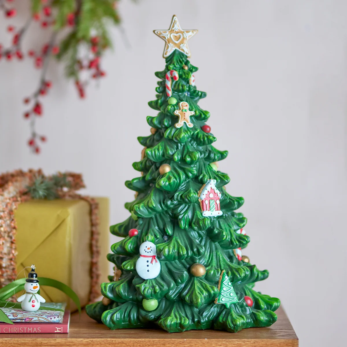 Bloomingville - Eddy Deko-Tannenbaum mit Licht, grün