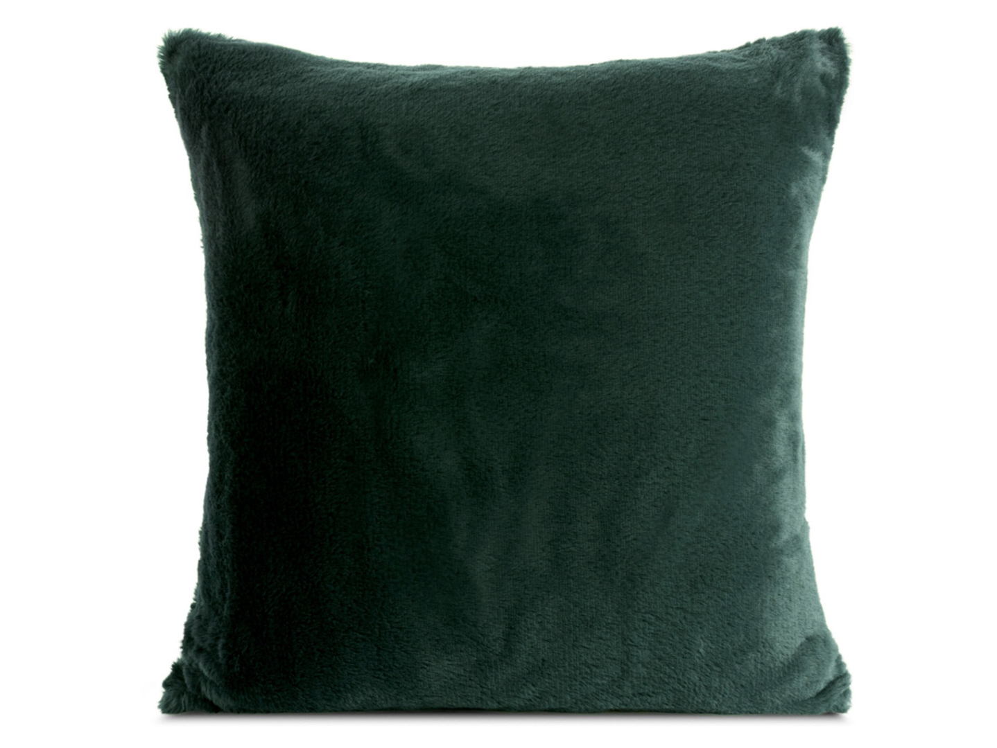 Poduszka dekoracyjna Nina 1 futrzana 45x45 cm ciemnozielona