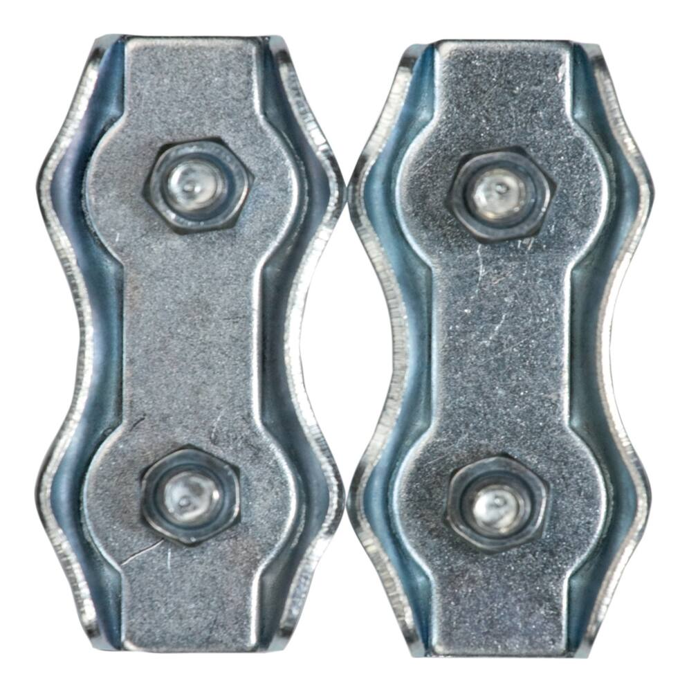 Ben-Mor Double Wire Rope Clamps, Zinc-Plated, Assorted Sizes, 2-pc