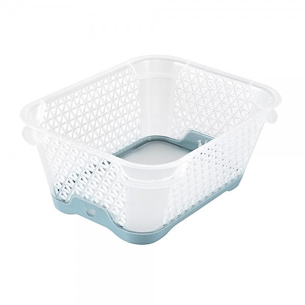 Corbeille de rangement A7 anti dérapant - Bleu