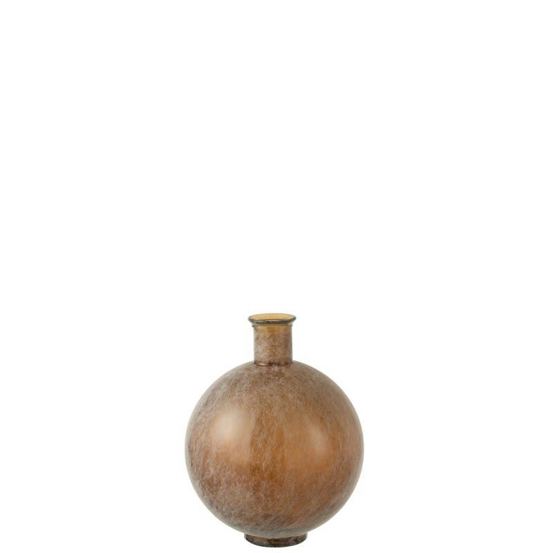 - Vase boule en verre marron 35x35x43 cm