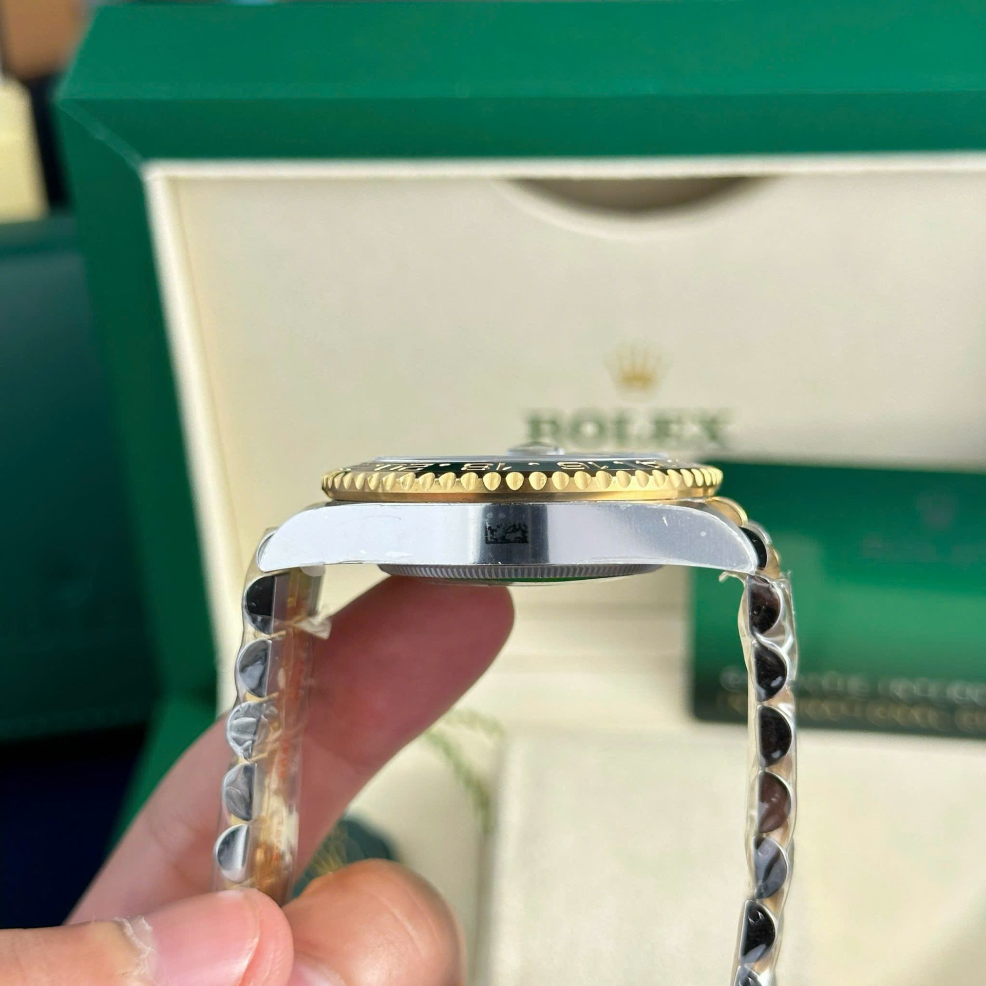 Rolex GMT-Master II 126713GRNR SS/YG Plated Black Dial 40mm Jub Super Clone