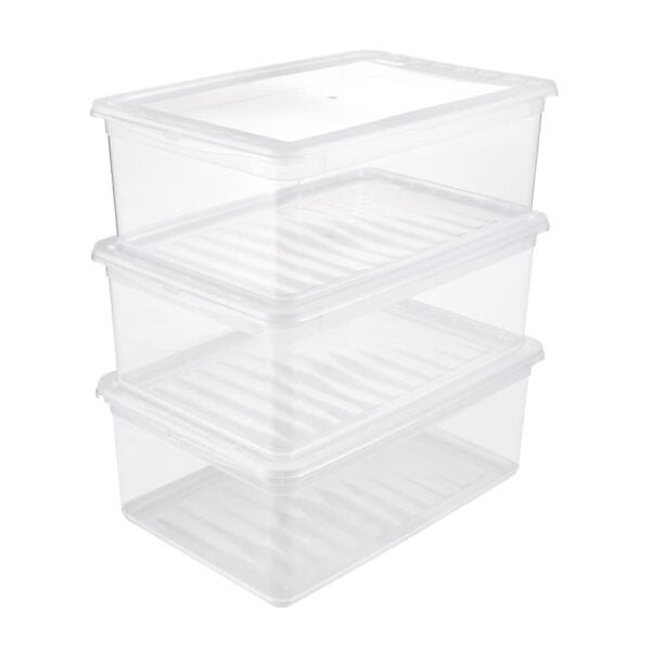 Lot de 3 boîtes de rangement Spécial Vêtements 11 litres