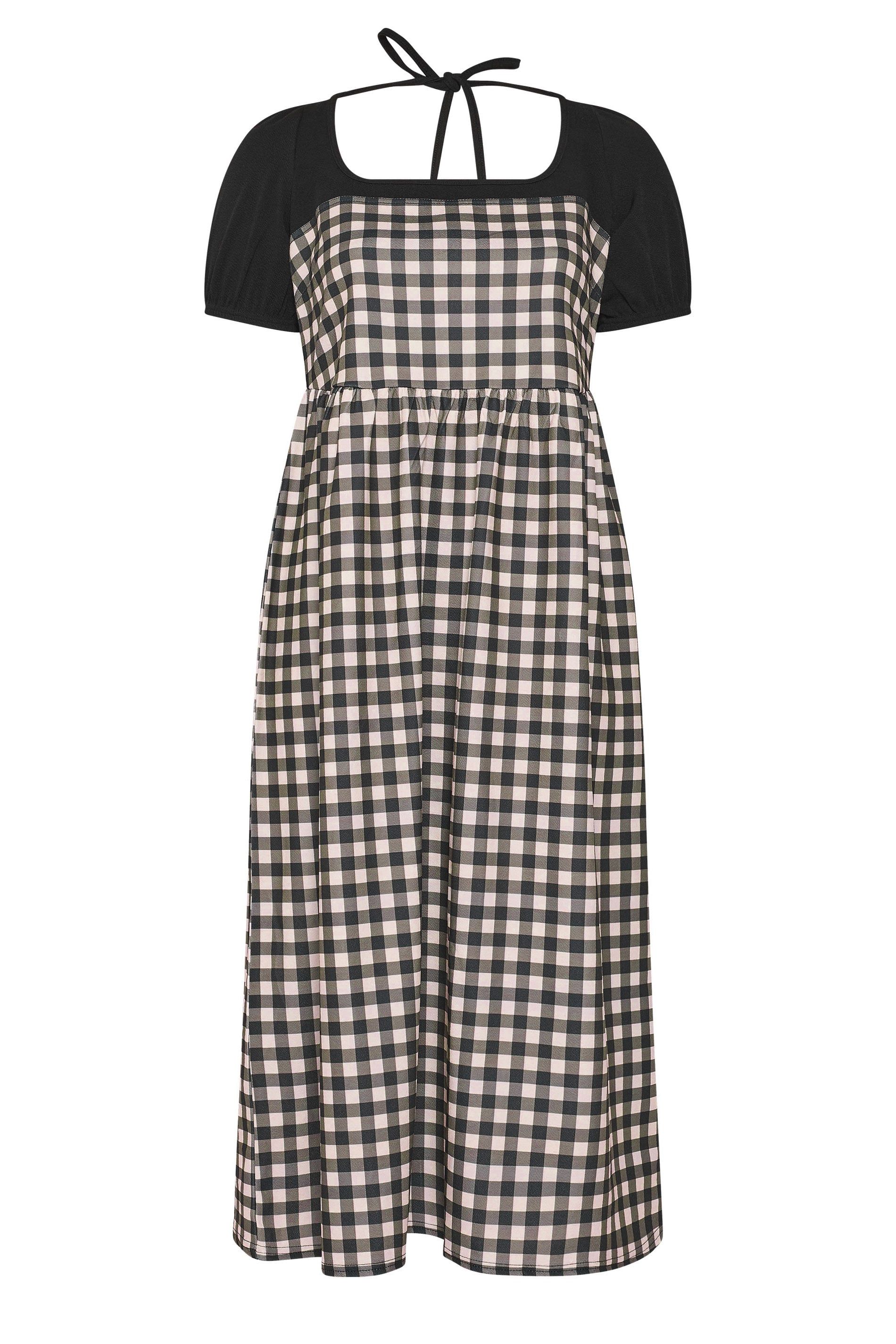 Yours Contrast Gingham Maxi Dress