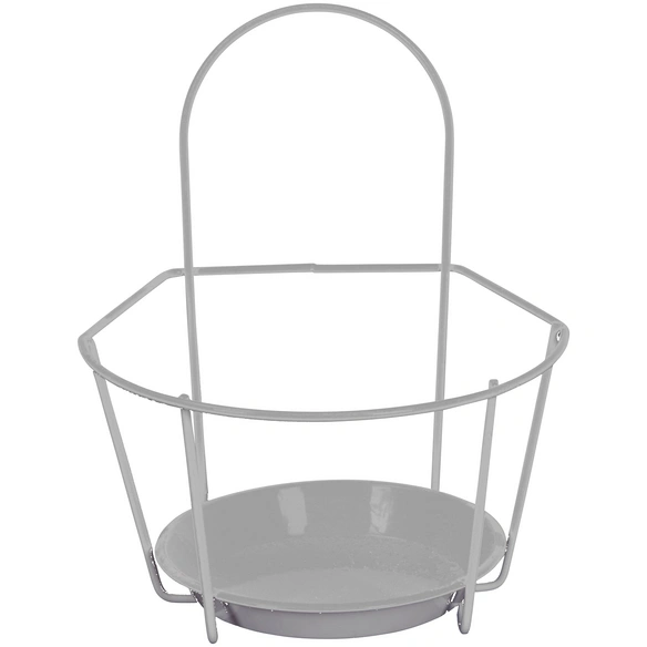 Blumentopfhalter, Metall, weiß