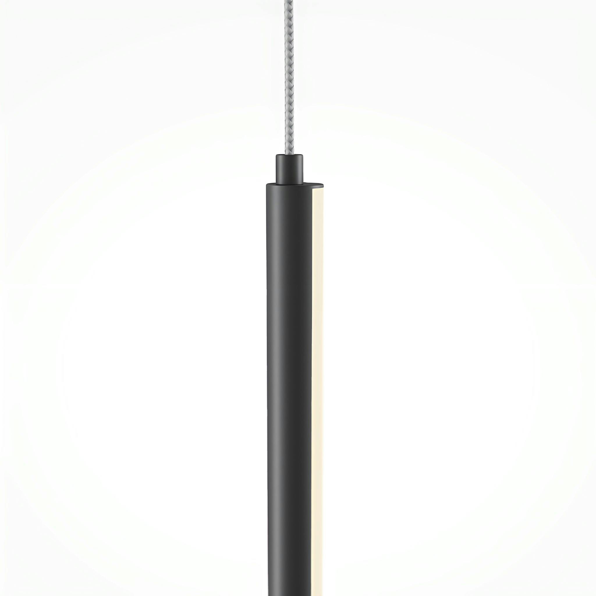 Suspension noire LED – 1 barre verticale design SALEM