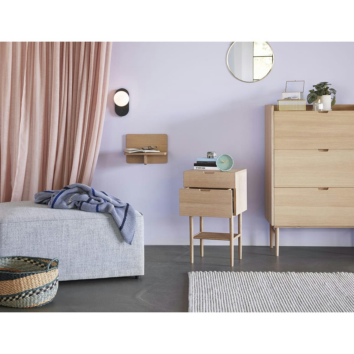 CABLE - Panier avec anses noir vert orange (x2)