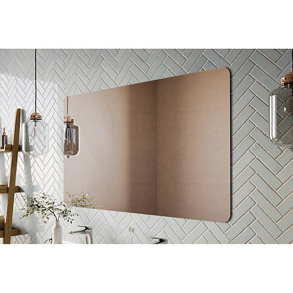 Miroir salle de bain rectangulaire 120x70 cm sans cadre design