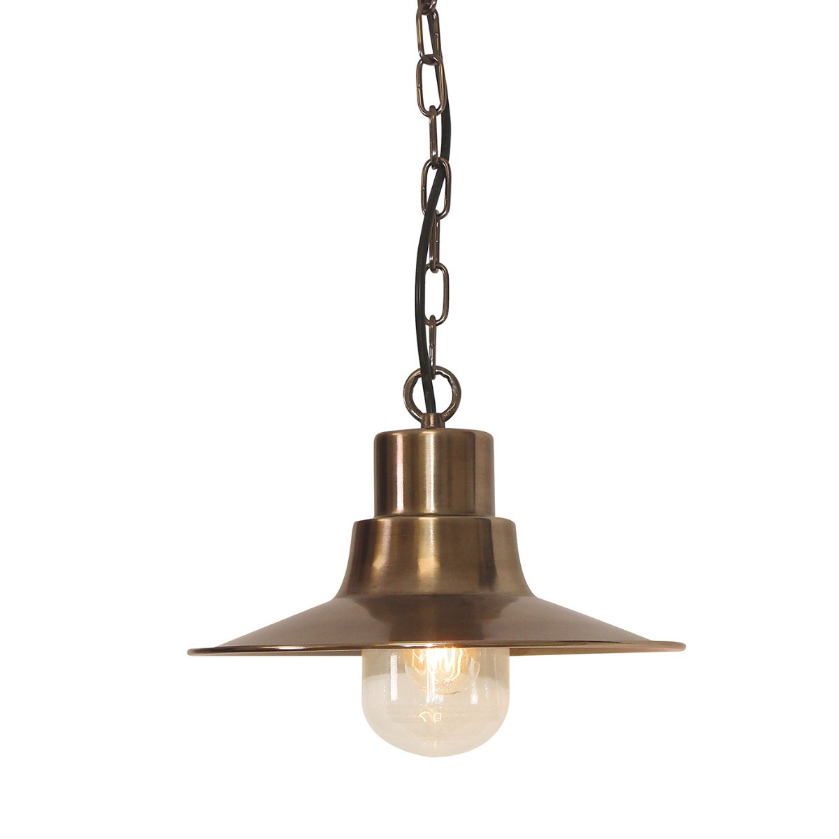 Lampa sufitowa Sheldon postarzany mosiądz 1xE27x60W IP44 Elstead