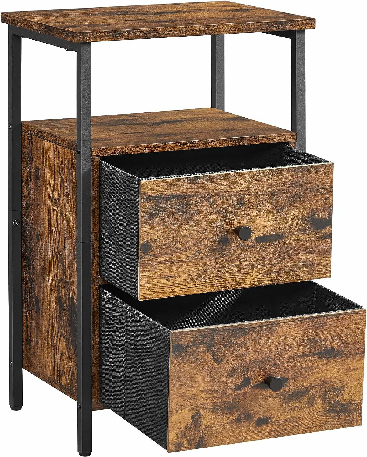 Szafka stolik nocny pomocniczy 2 szuflady Loft 75 cm