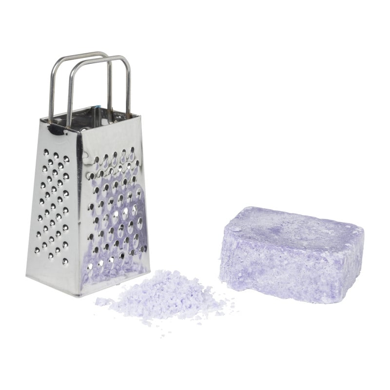 Rasp amberblokje - zilverkleurig - 8x3.7x2.7 cm