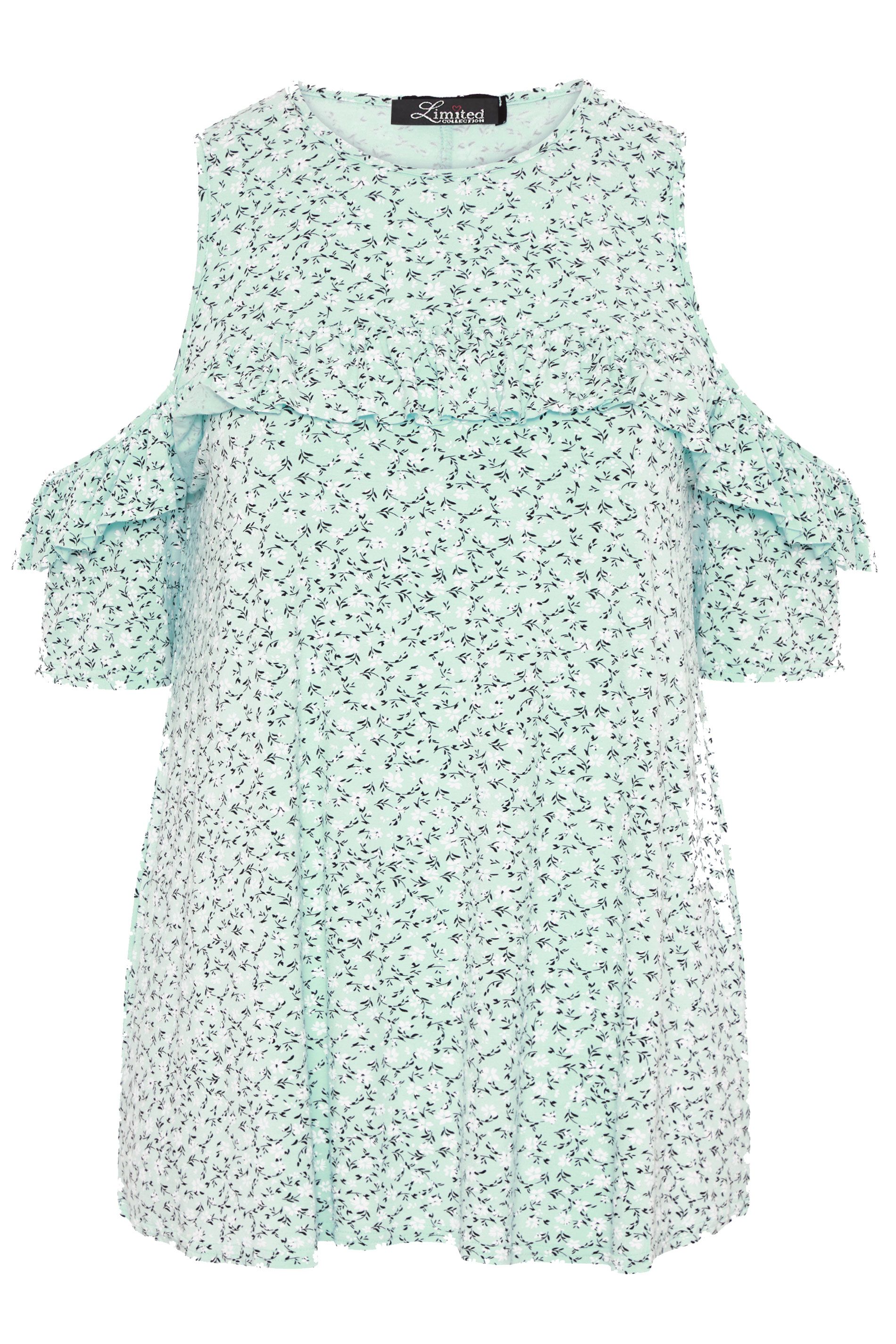 Yours Frill Cold Shoulder Top