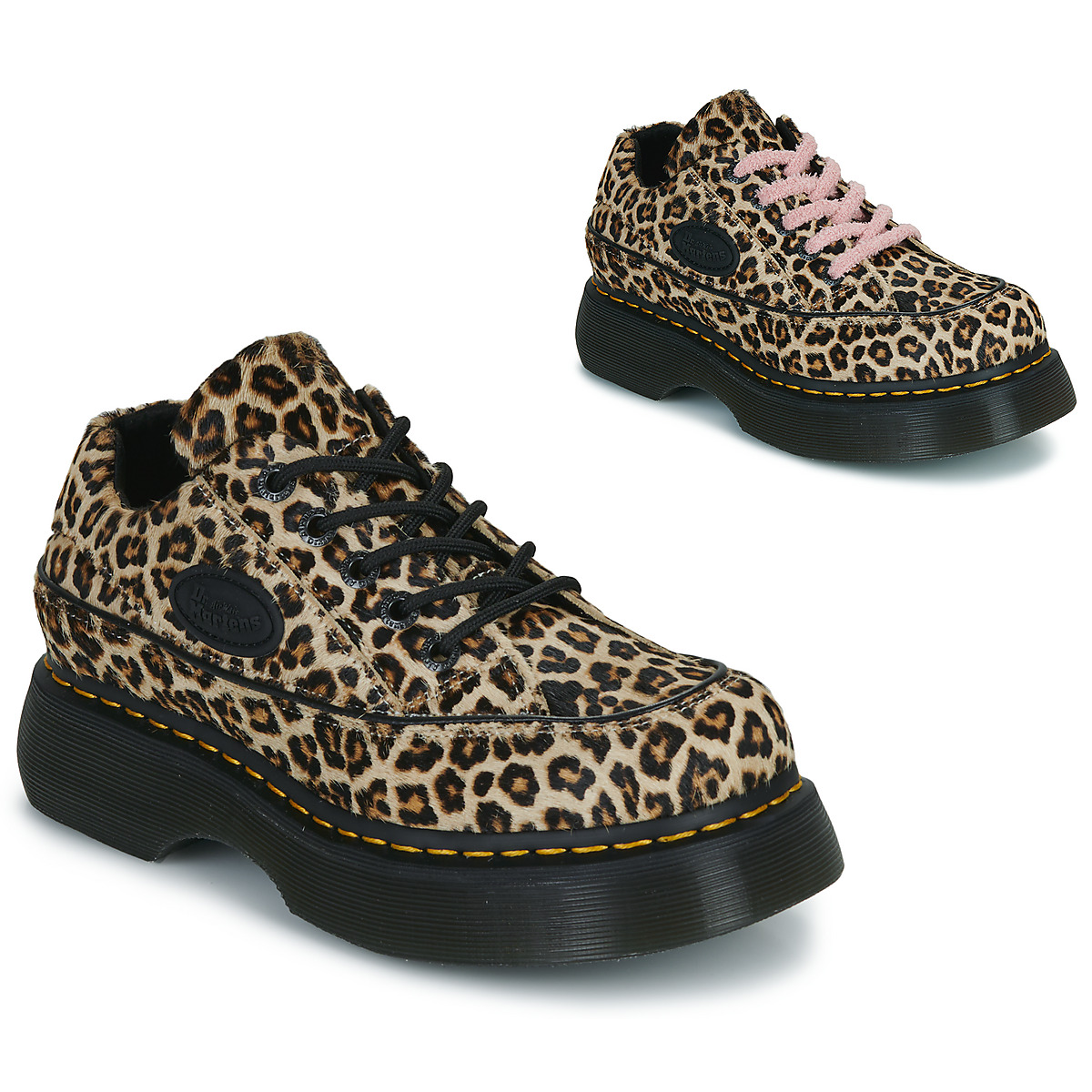 Dr. Martens - Buzz 5i  Light Tan Mini Leopard Spot Hair On - Leopard