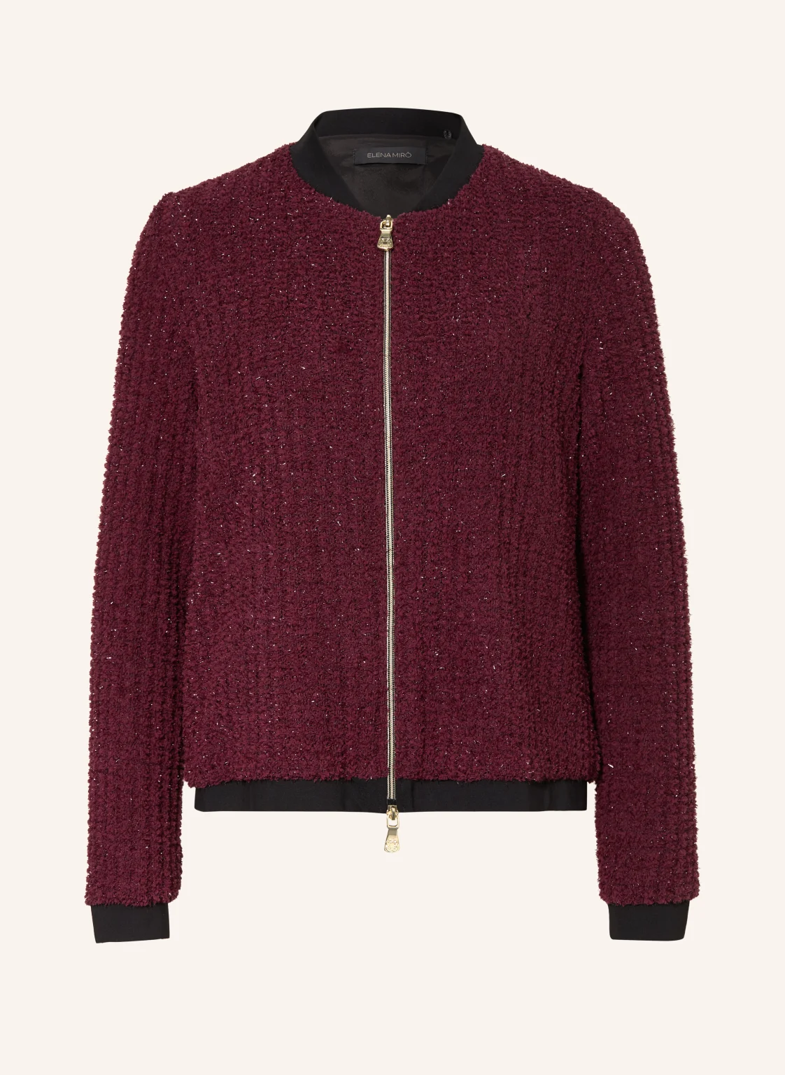 ELENA MIRO Strickblouson mit Glitzergarn