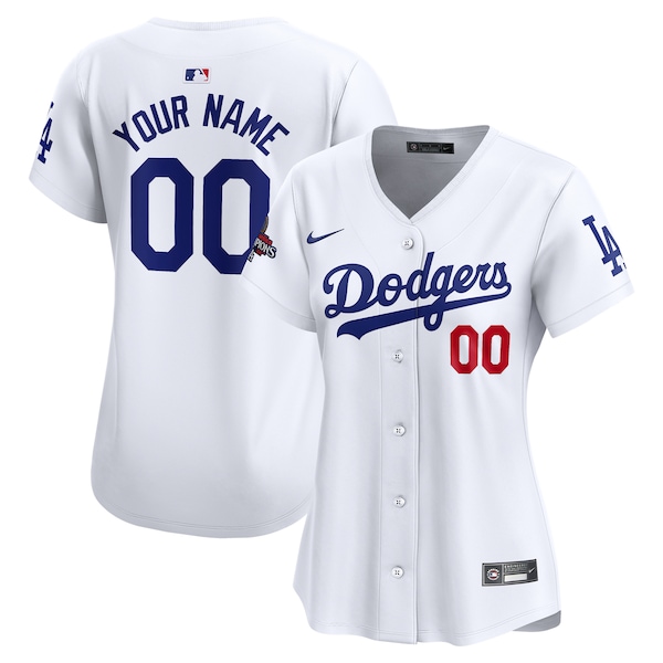 Los Angeles Dodgers Nike Women's 2024 World Series Champions Home Custom Limited Jersey - White
