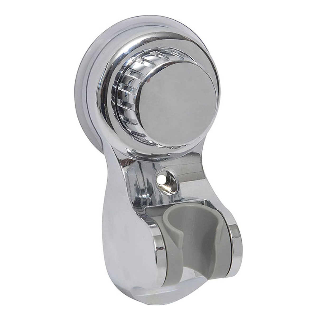 Suporte para chuveiro regulável cromado com ventosa