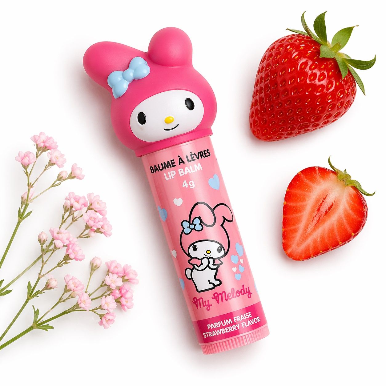Hello Kitty My Melody Lip Balm With 3D Cap
