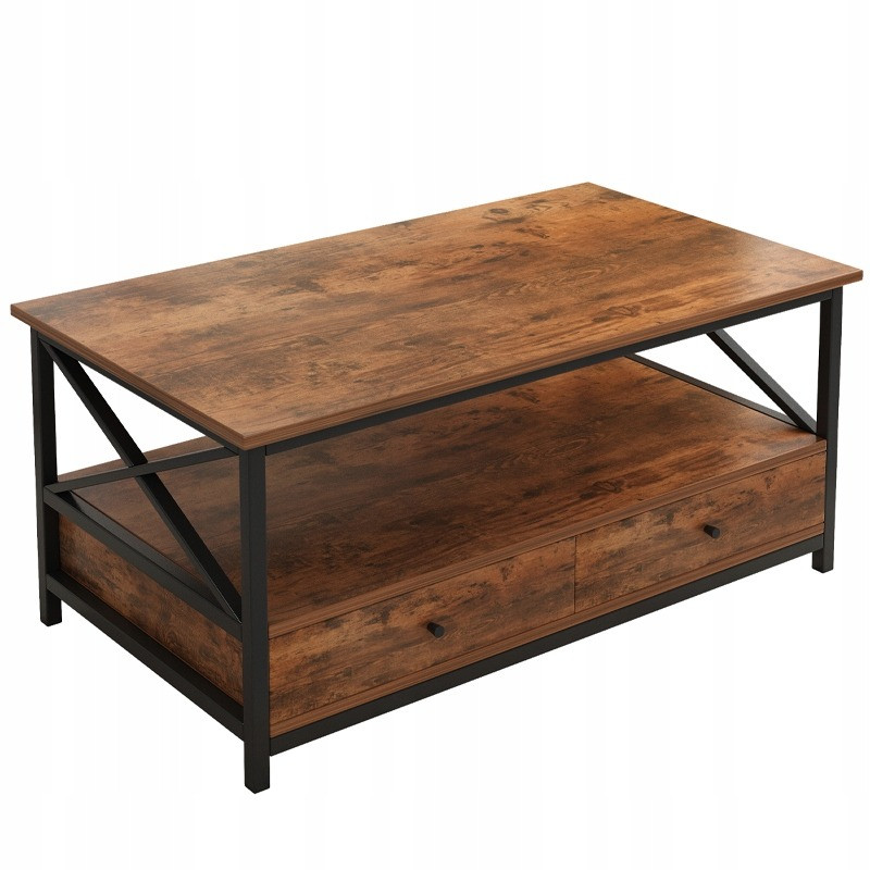 Stoliki drewniany kawowy loft industrialny 100cm