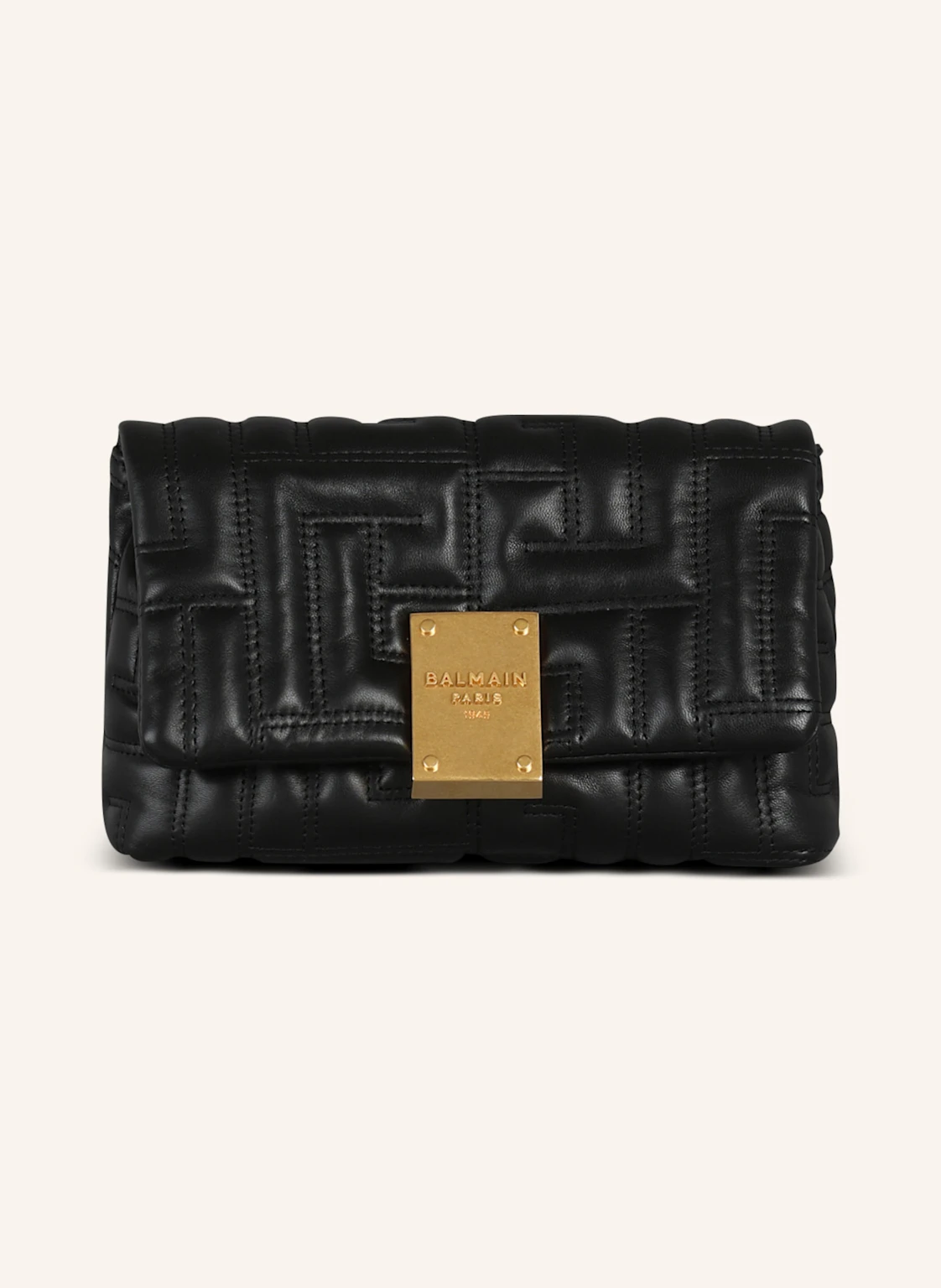 BALMAIN Mini-Tasche 1945 Soft aus gestepptem Leder
