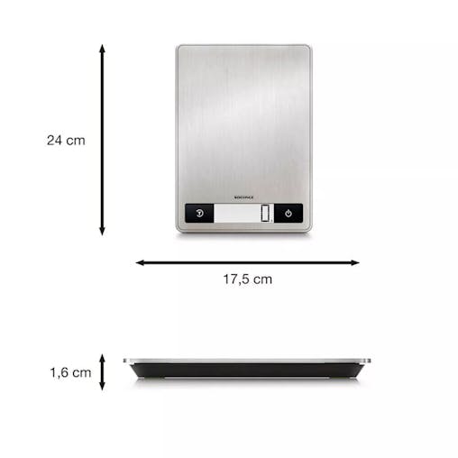 Soehnle Page Profi 200 Digital Kitchen Scale Silver | 15kg Capacity 61509