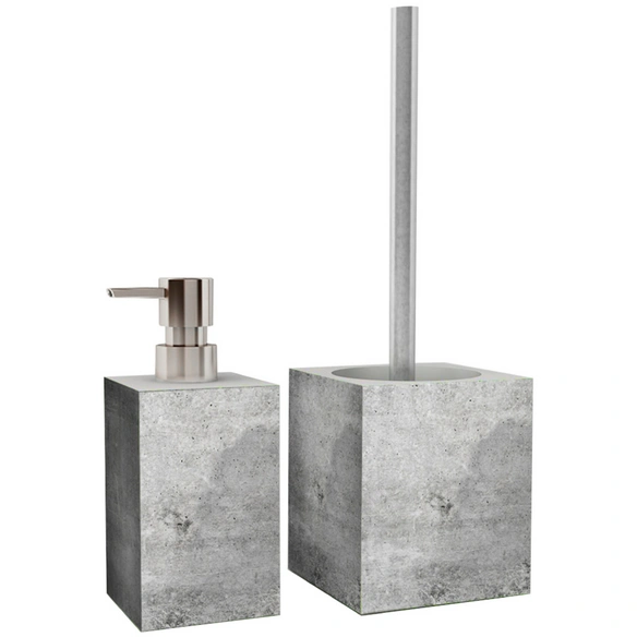 WC-Bürste »Beton«, H 37 cm, Grau, Rechteckig