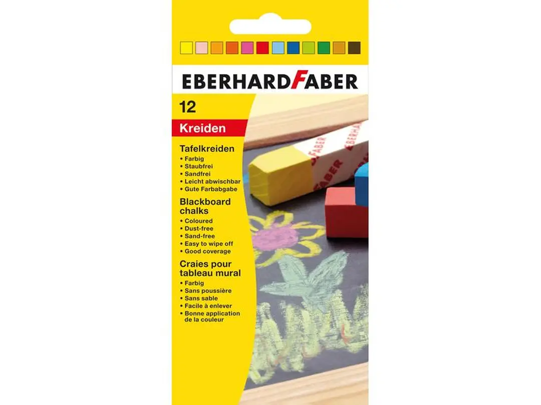 Kreide 12-teilig Wandtafelkreide Farbig