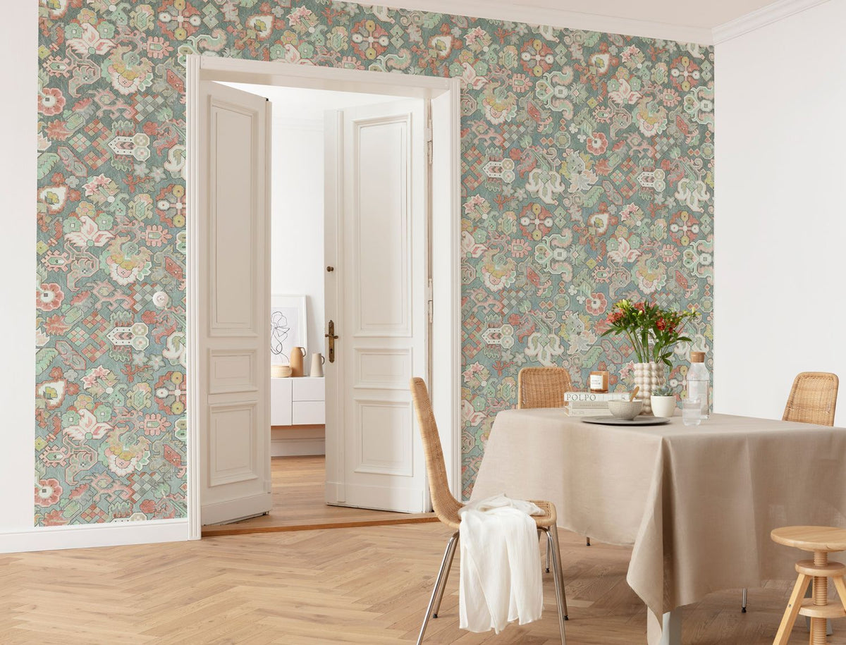Sanders & Sanders fotobehang oceaan bloemen multicolor - 400 x 280 cm - 611867