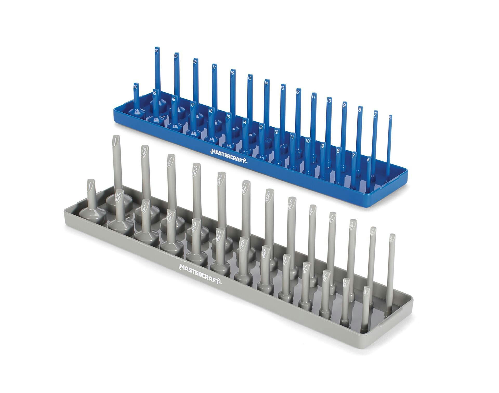 Mastercraft 3/8-in Drive Tall Socket Tray Organizer Set, 2-pk