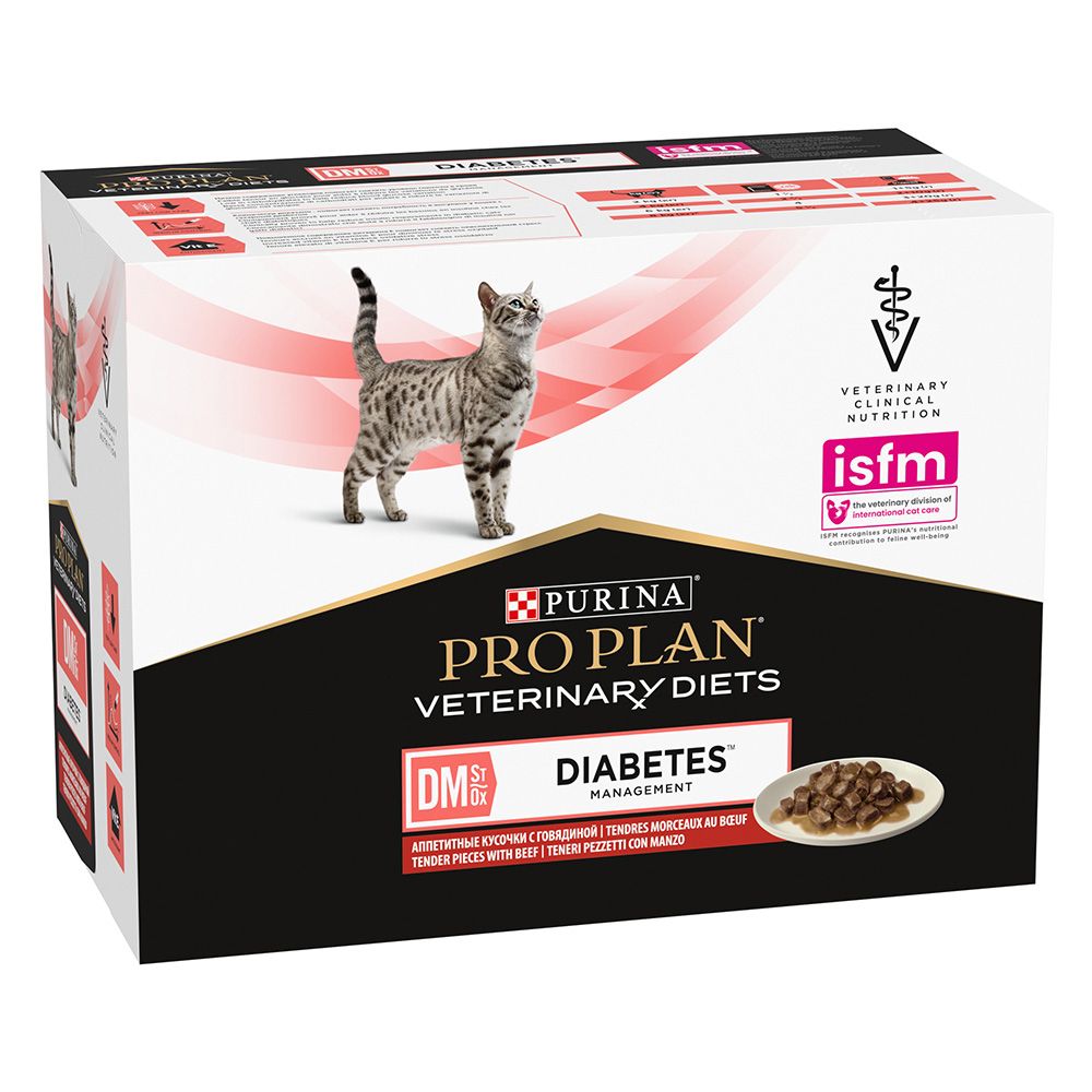 PURINA PRO PLAN Veterinary Diets Feline DM ST/OX Diabetes Management - Beef