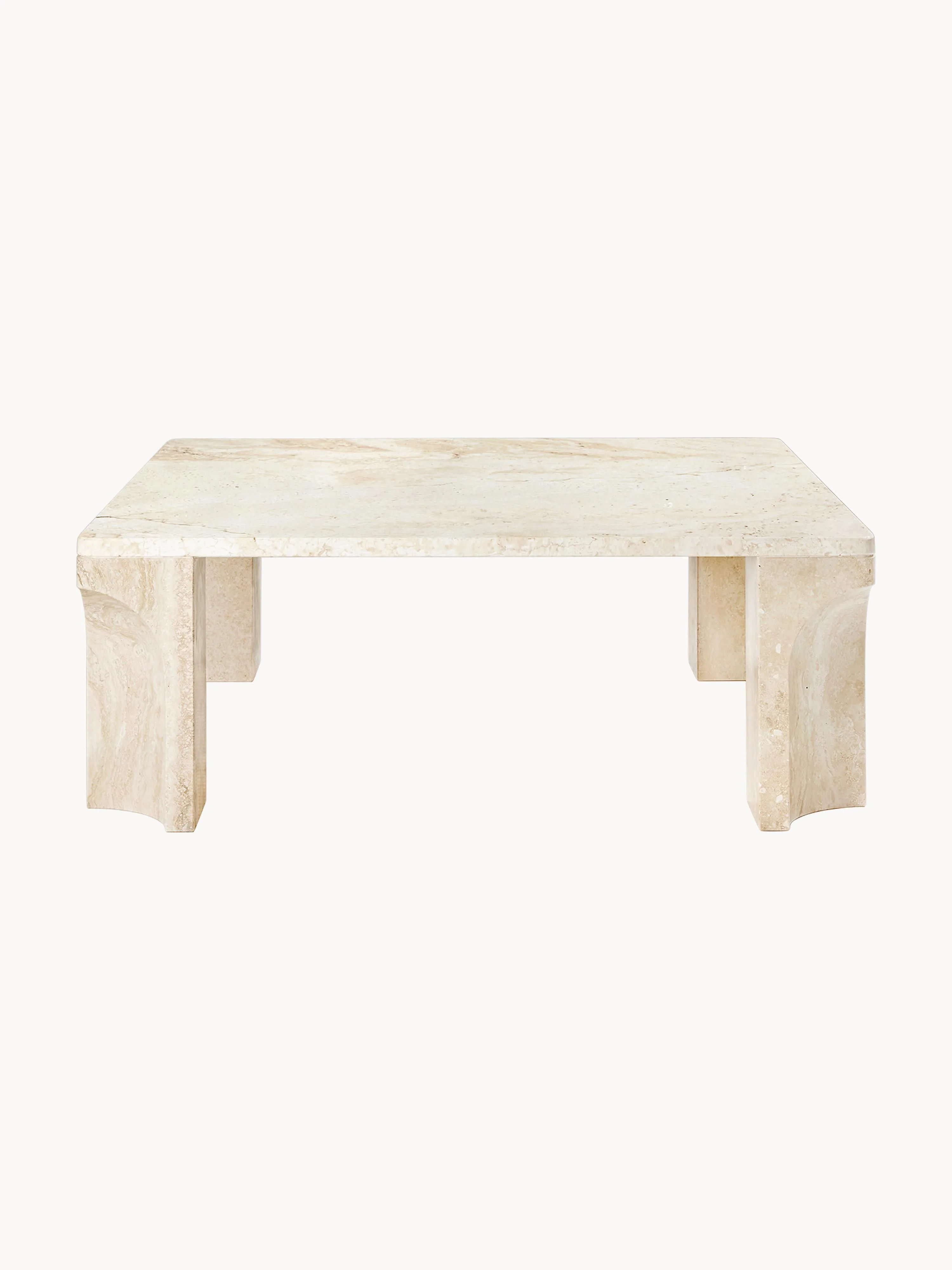 Travertin-Couchtisch Doric, B 80 cm