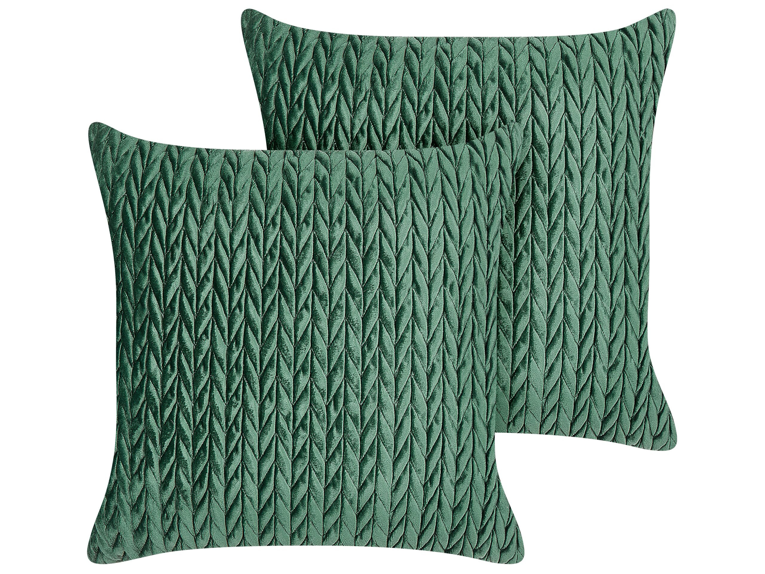2 poduszki materiałowe 45 x 45 cm zielone