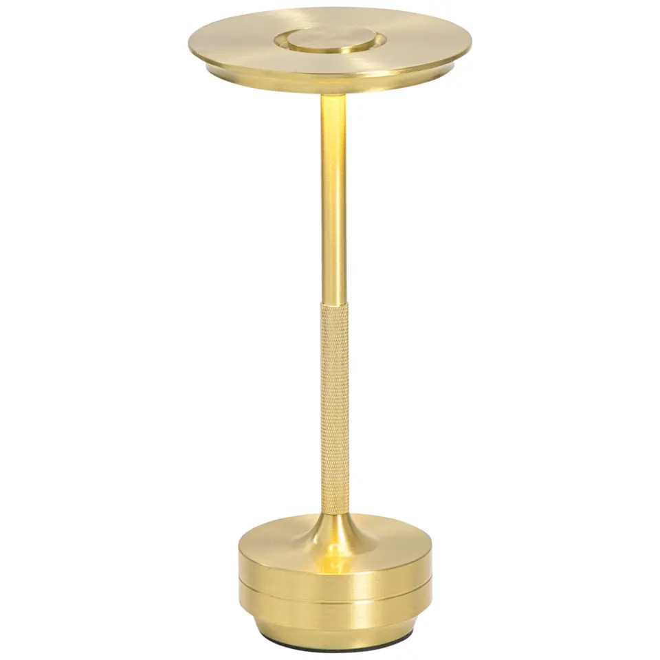 Tafellamp Lux goudkleur USB LED - 27,5x13x13 cm